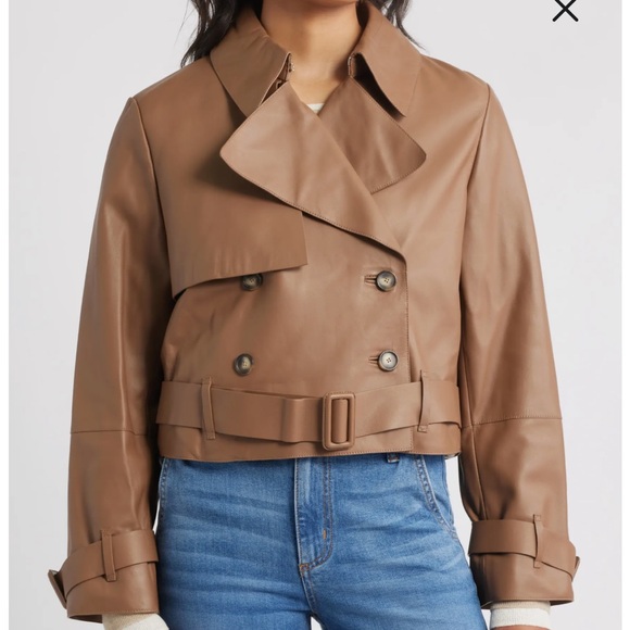 BOSS Satela Double Breasted Leather Jacket - Picture 2 of 6